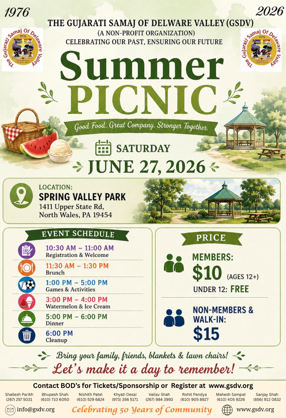 GSDV 2026 Picnic Flyer